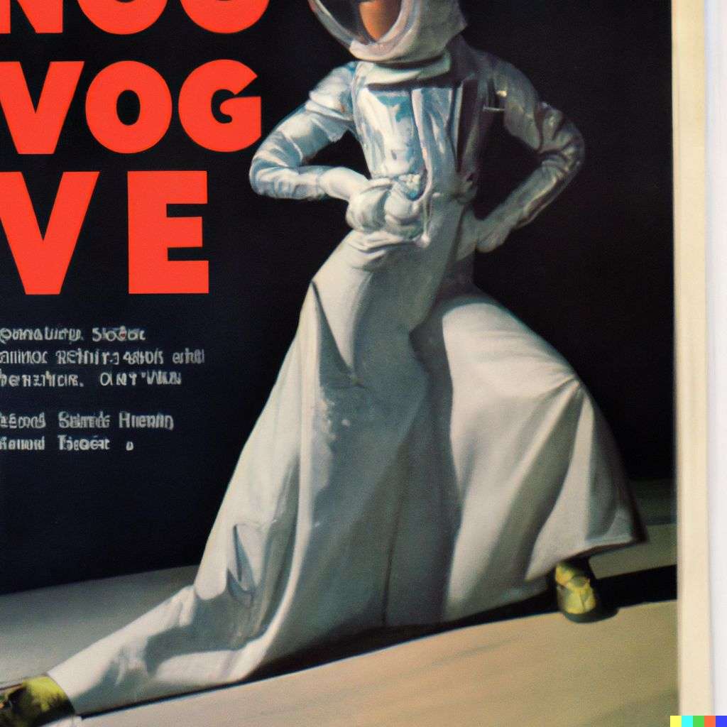 an astronaut, front cover of Vogue, 1960